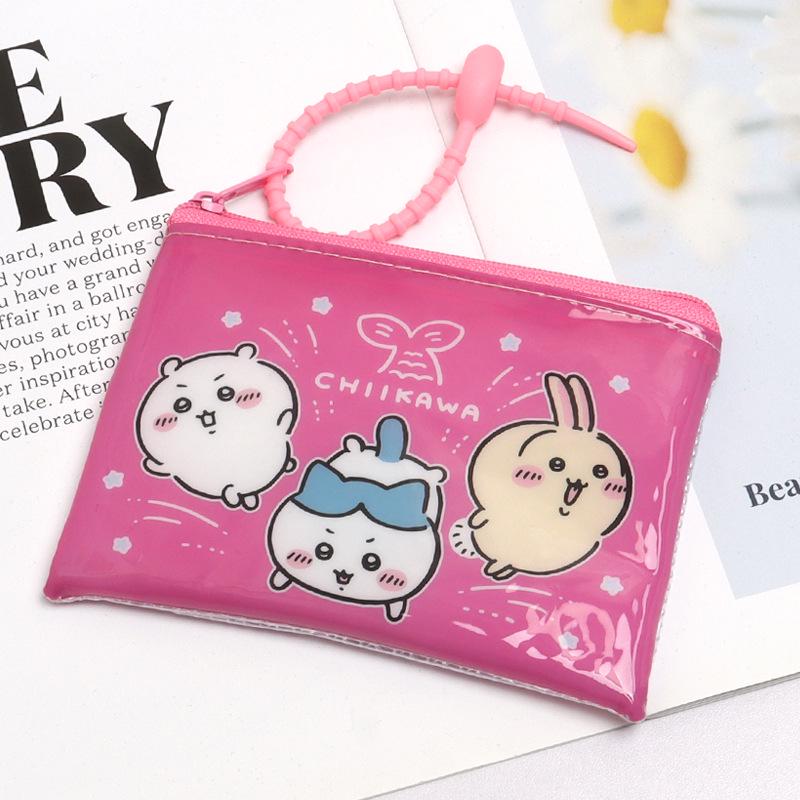 Cartoon Print PVC Coin & Card Holder - Multiple Patterns, Student Small Item Storage Bag