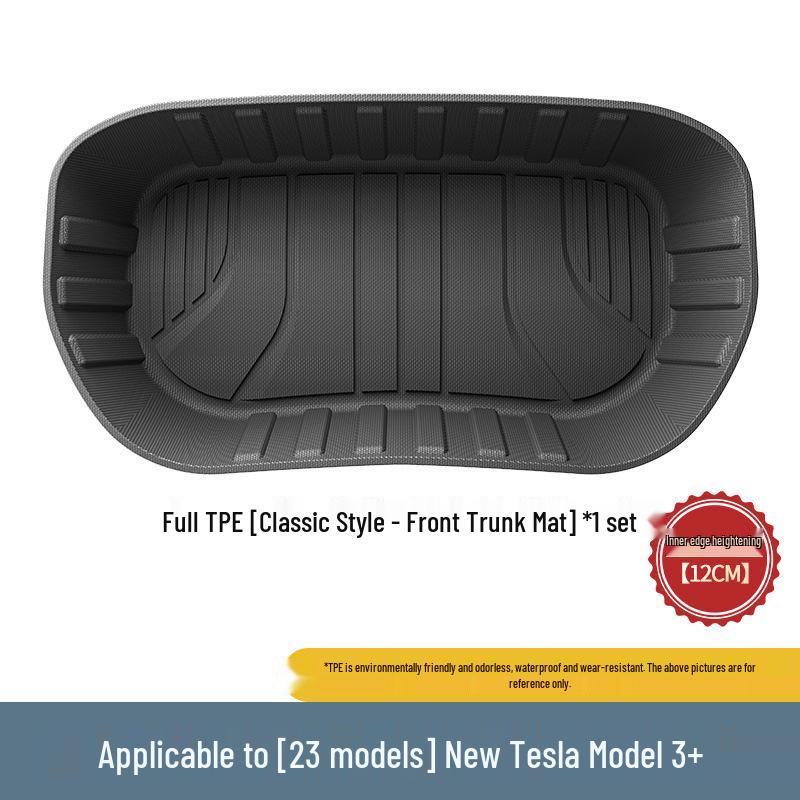 Eco-Friendly TPE Floor Mats for 2023 Tesla Model 3 - All-Weather Piano Style