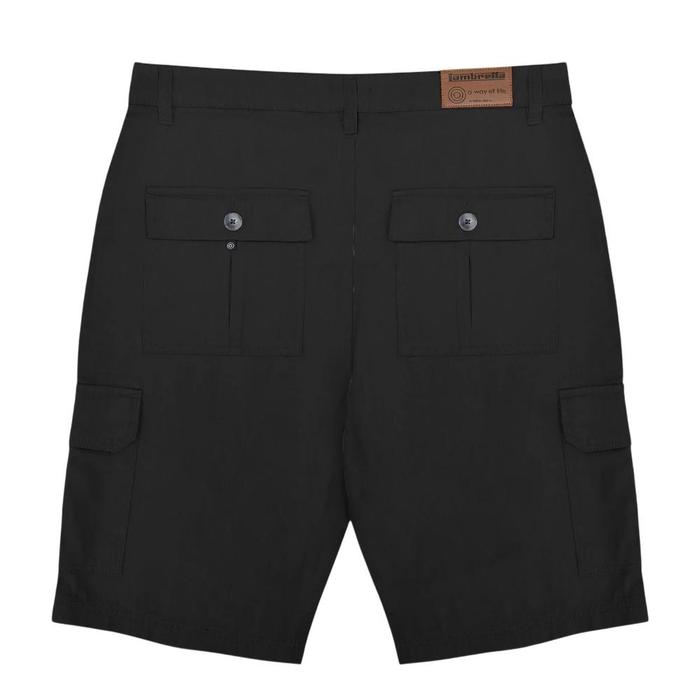 LAMBRETTA Mens Rubberised Logo Cargo Shorts