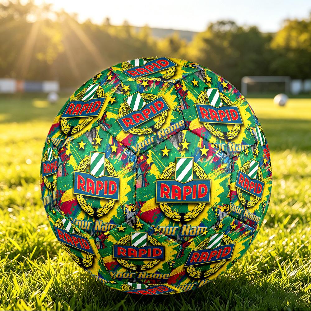 Personalized Size 5 Football Rapid Wien FC Pattern Outdoor Game Sports Ball Gift