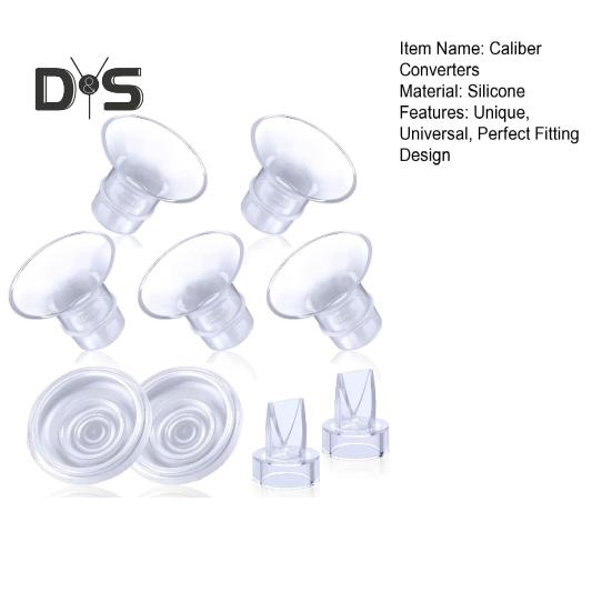 9Pcs/Set Breast Pump Caliber Converters Universal Perfect Fitting Caliber Converters for Easy And Safe Breastfeeding