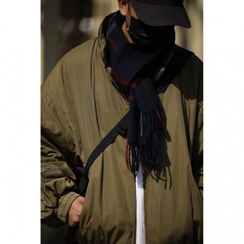 

2026 Unisex Japanese Trendy Quilted Cotton Flight Jacket: Winter Workwear, Loose Fit, Stand Collar. XL армія зелений колір