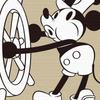 Disney Mickey Mouse Art 100cm X XL Made In Stylish Interior Living Room Beige Character Fabric Panel Panel, 100cm, Size, Japan, Poster, Decor, Decor,