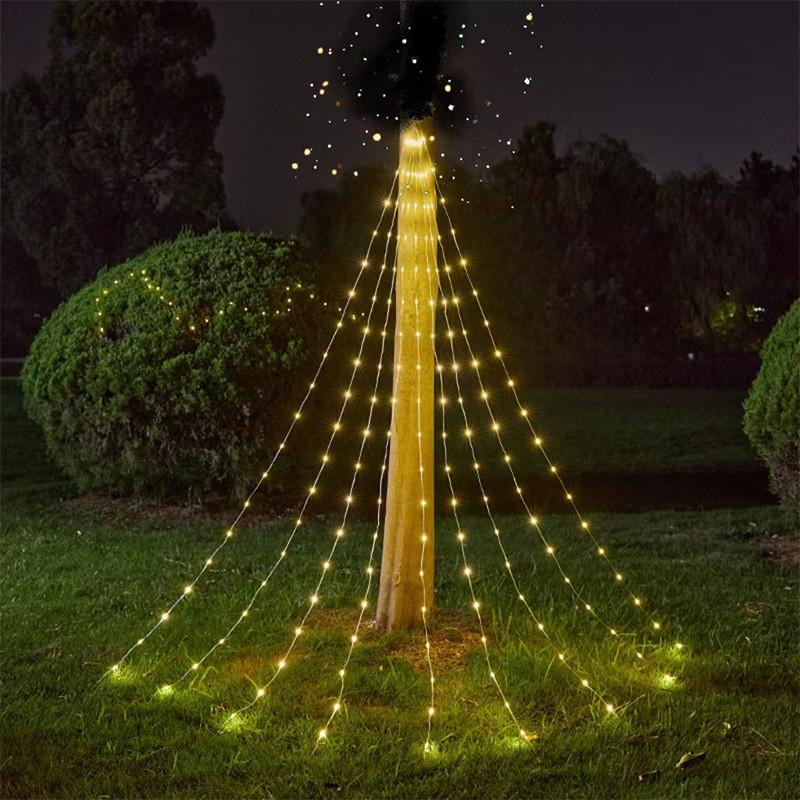 Led Christmas 2m Waterfall Light Usb Power Supply Garden Courtyard Decoration