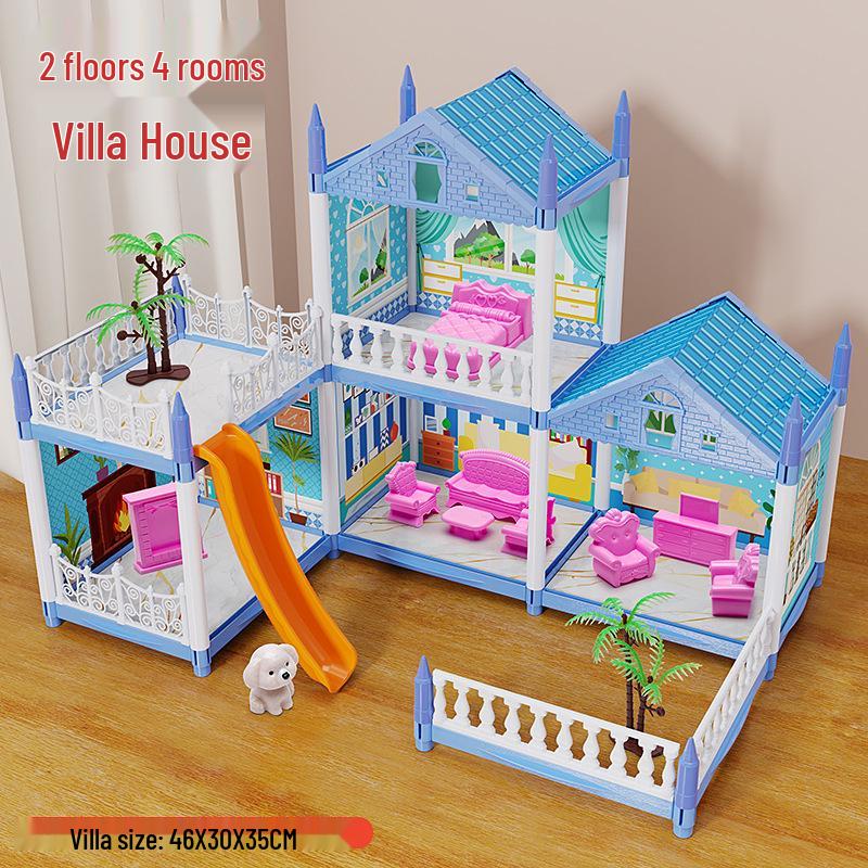 Little Princess Castle Dollhouse for Girls, Role-Playing Toy for Ages 3+ - Perfect 6th Birthday Gift 1 террасы