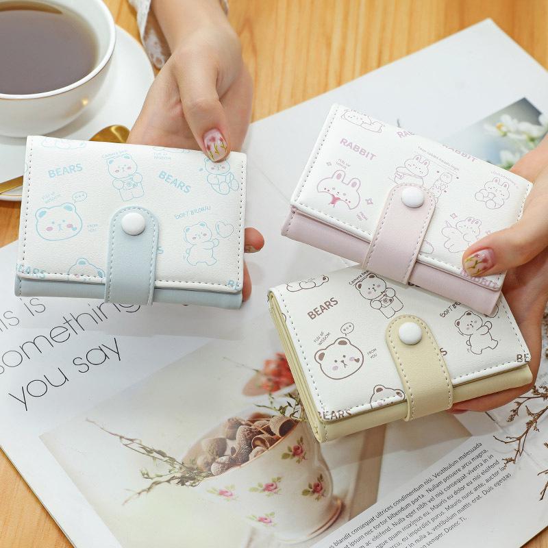 

Korean Style Cute Cartoon Ladies Short Wallet with Multiple Card Slots фіолетовий