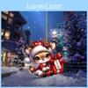 Adorable Acrylic Christmas Reindeer Hanging Ornament For Car Interior Decoration