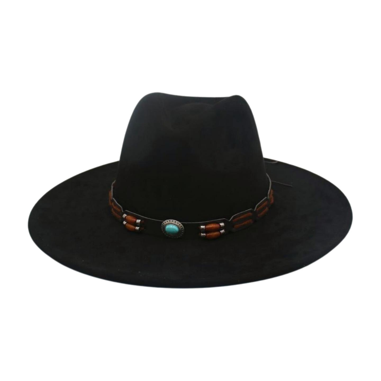 

Western Cowboy Hat Ethnic Style Tibetan Top Hat Grassland Cycling Vacation Sunshade Sunscreen Hat One size fits all [j taoping]