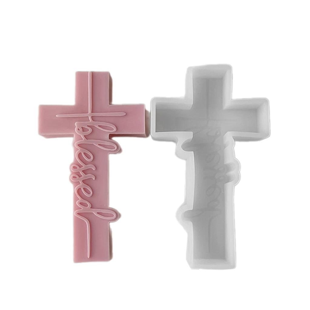 Kreuze Skulptur Kerze Silikonform Menschliches Porträt Abstrakt Duftkerze Gips Harzform Handgefertigte Basteldekorationen