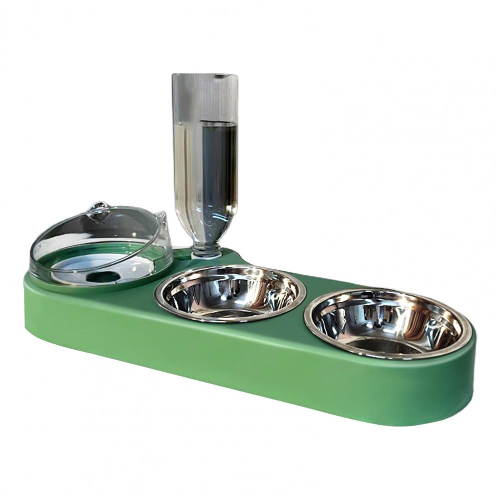 41.5*15.5cm High-Capacity Pet Feeder Bowl Set With Beveled Mouth Automatic Drinking Water Splash-Proof Cat Dog Food Bowl Feeder