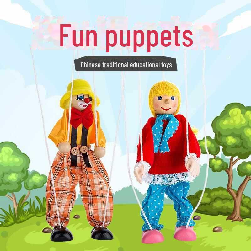 Handmade Wooden Pinocchio Marionette Puppet Doll