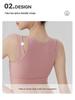 Shockproof High-Strength Sports Bra with Front Zipper for Yoga and Running - Breathable, Fixed Cup Design