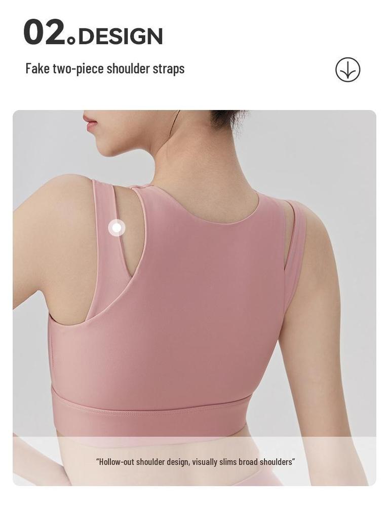 Shockproof High-Strength Sports Bra with Front Zipper for Yoga and Running - Breathable, Fixed Cup Design
