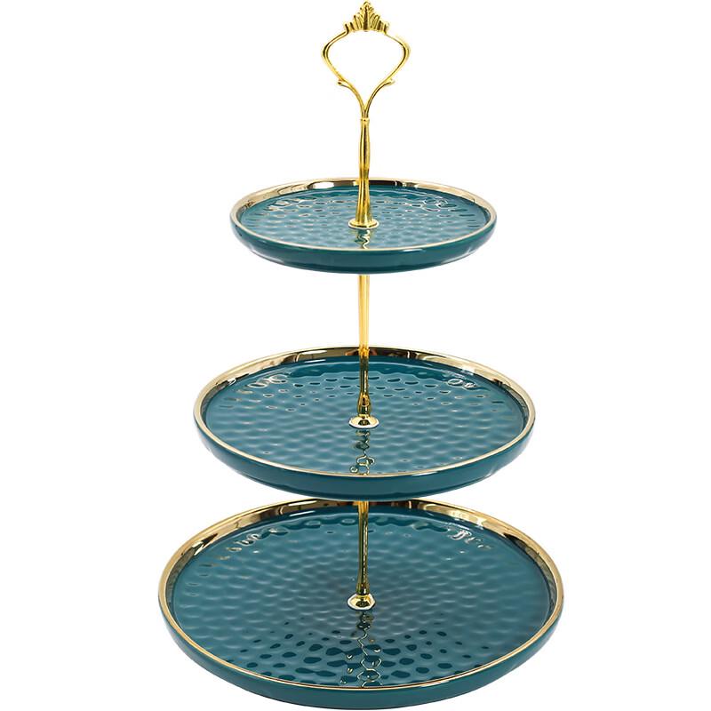 Ruhan European Style Ceramic 3-Tier Dessert Stand
