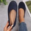 Round Toe Women Flats Shoes Comfortable Knit Ballet Flat Shoes Casual Slip on Shallow Office Boat Shoes Plus Size Zapatos Mujer