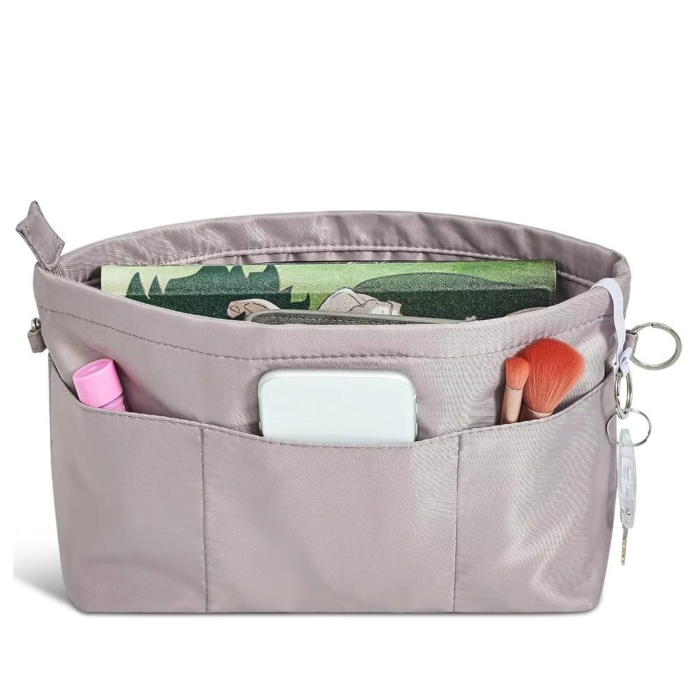 Multi-Pocket Nylon Toiletry Bag with Zipper Storage Bag Durable Insert Cosmetic Bag Unisex