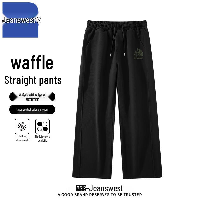 

Jeanes Z Men s Waffle Weave Straight-Leg Casual Pants T8034 XL