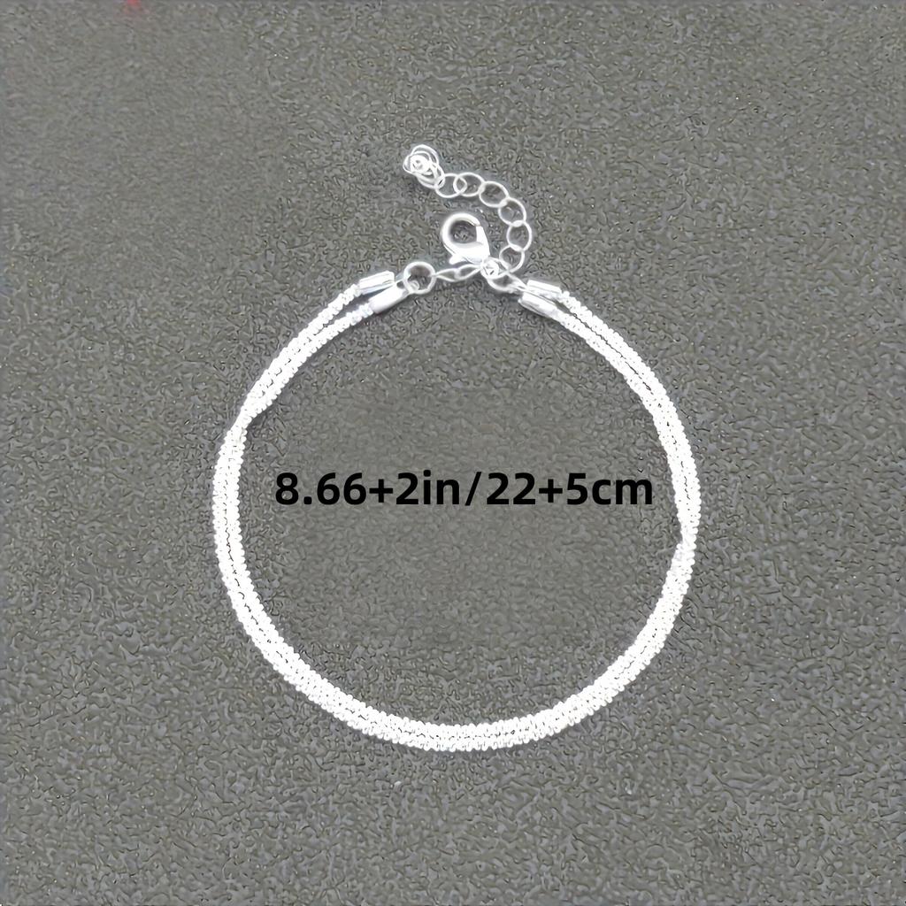 Anklet Sparkling Double-layer Foot Chain For Ladies Minimalist Classic Style Anklet For Daily