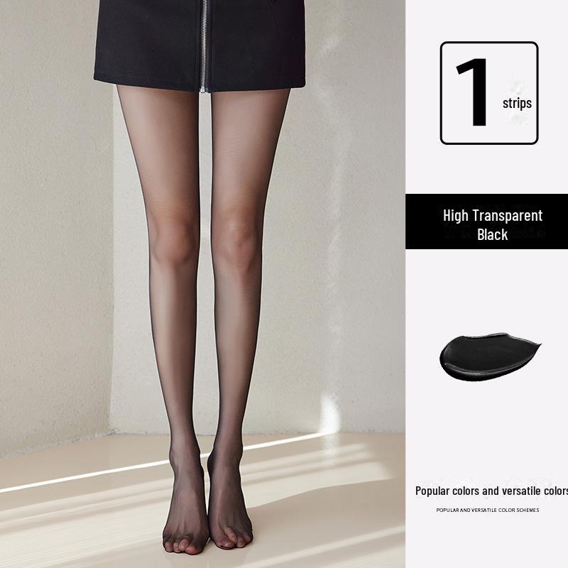 Womens Ultra-Thin 0D Anti-Snag Nude Pantyhose - Spring/Summer Bare-Leg Effect, Flesh or Black