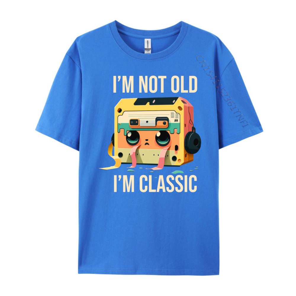 Ich bin nicht alt, ich bin klassisch Kassette T-Shirt Grafikshirts Herren T-Shirt Druck Luxus Designer Herren Kurzarm