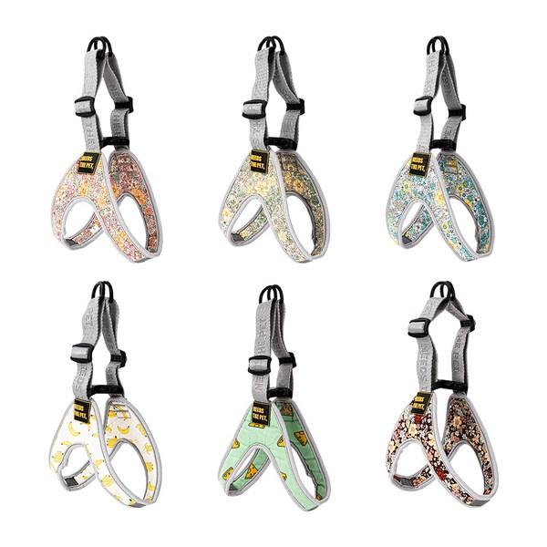 Need the Pet Easy Pattern Dog Harness, Flower Yellow
