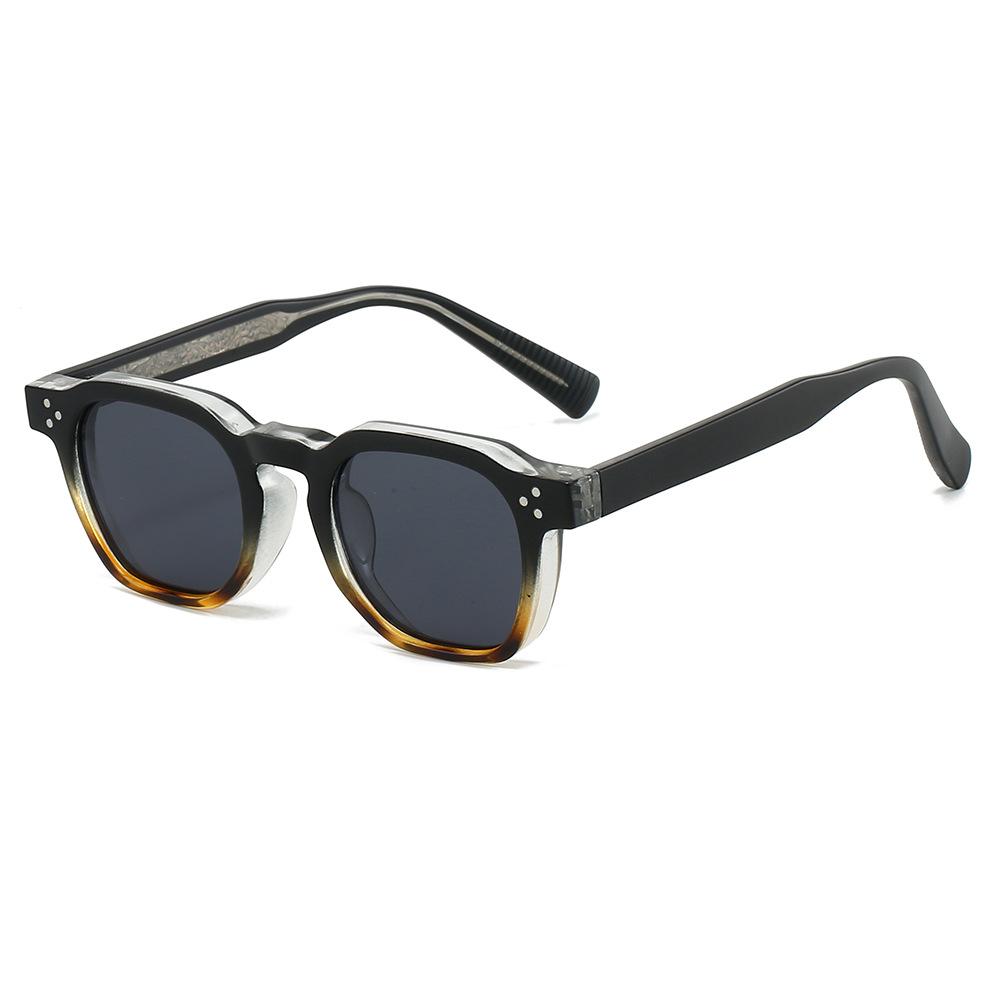New Retro Tortoise Shell Square Sunglasses Women Men Y2K Trendy UV400 Protection Contrast Color Frame Design