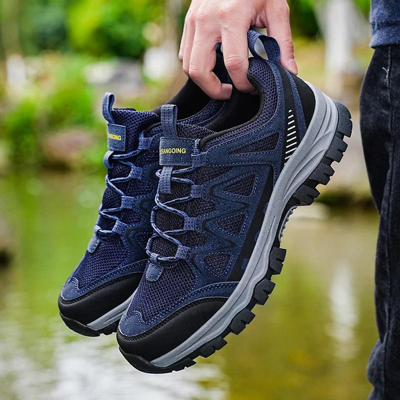 Breathable Men's Hiking Shoes Outdoor Sports Shoes Outdoor Work Boots Wading Luxury Designer Climbing Trekking Sneakers for Men
