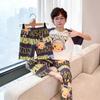 100% Cotton Boys Pajama Set Short Sleeve Long Pants Cartoon Print Comfortable Sleepwear Kids