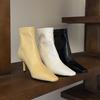 Fashion SUOJIALUN 2025 Winter New Brand Women Ankle Boots Fashion Yellow Pointed Toe Short Boots  Thin High Heel Outdoor Dress Pumps