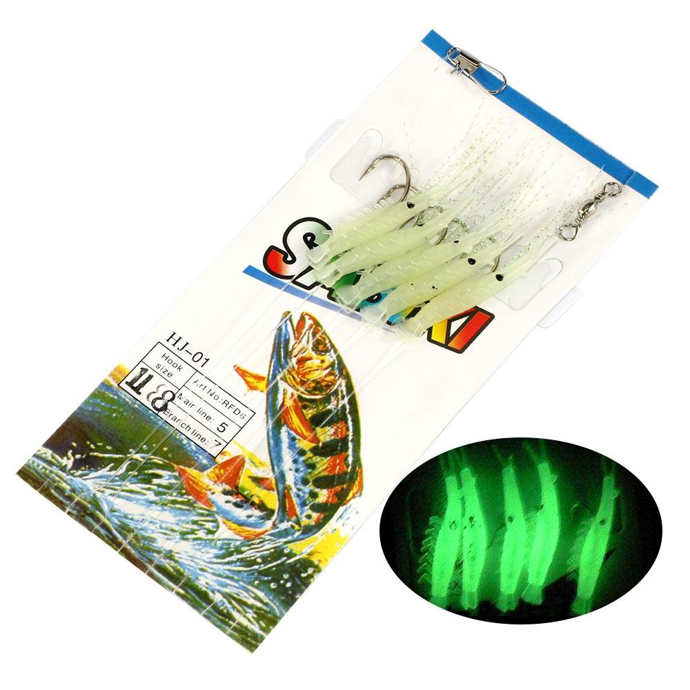 

5 шт. светящиеся приманки для рыбалки, наживки для креветок 5pcs