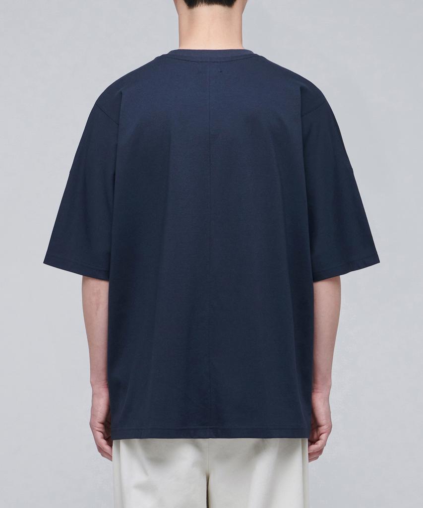 Musinsa Standard Ponte Dolman Sleeve Oversized T-Shirt [Navy]