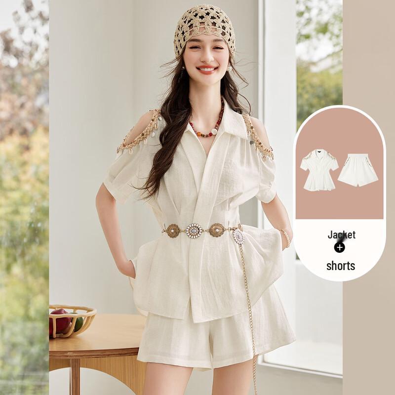 Elegant Linen Blend Women s Two-Piece Set 41