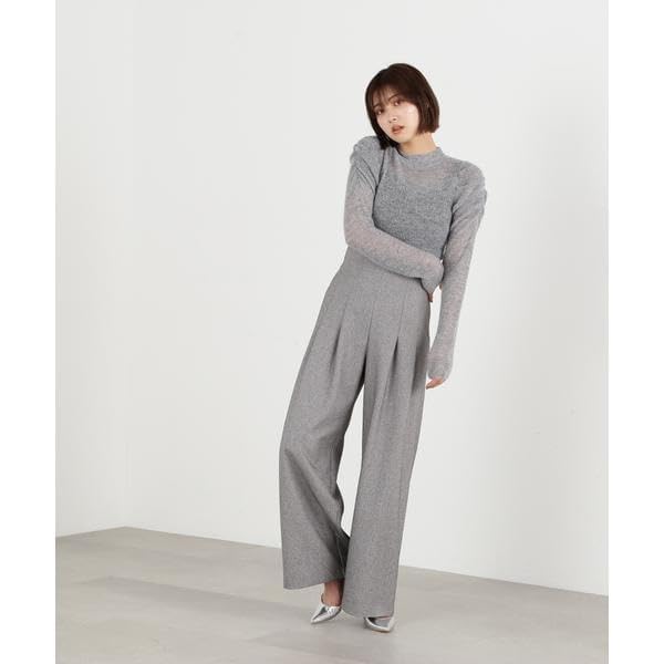 Jill by Jill Stuart Women's Mohair Con Hairy Sheer Sweater, White