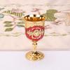 2Pcs Chalice Goblet Metal Shot Glasses Engraving Rose Flower Wine Cup Medieval Drinkware for Party Wedding Decors Gift