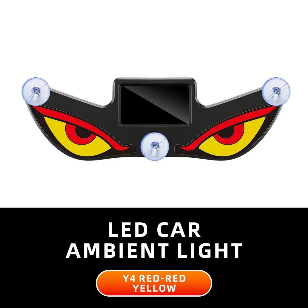 Kabellose Solarbetriebene Auto-Neonschilder Vibrationslichter auf Dynamischem Display Intelligente LED-Lichter Saugnapf Auto-Innenraum-Dekorationslicht