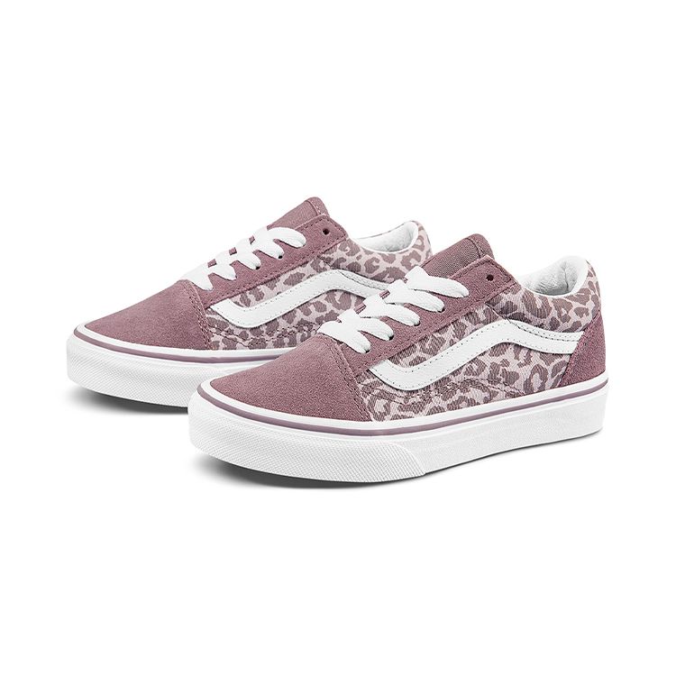 Vans Old Skool Canvas Low Top Kids Skate Shoes Kids Sneakers Pink Purple VN0A4VJC7V7