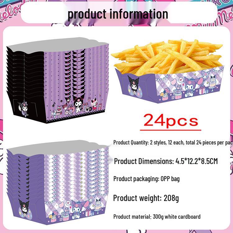 Kuromi Snack Box - French Fry, Popcorn, & Party Gift Packaging