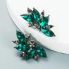 European American Fashion Rhinestone Wing Earrings - Trendy and Exaggerated Crystal Accessories for Women