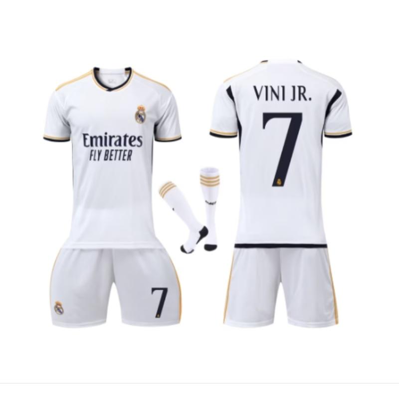 Real Madrid Vinicius Dětský fotbalový dres, Bílý, Polyesterový pro mládež