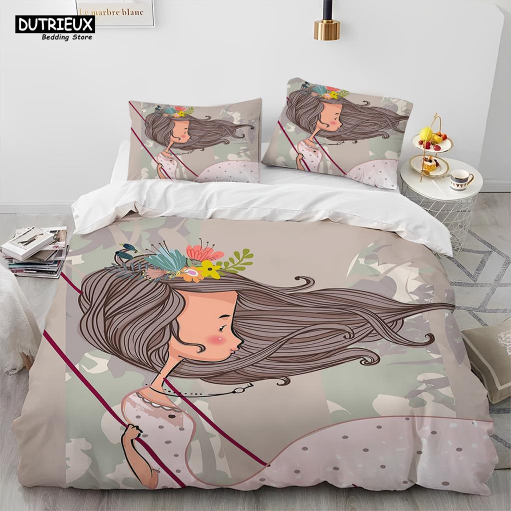 3D Bed set Beautiful Beach Bedding Bed Sets Modern Quilt Cover+pillowcases Winter California King Bedding Sets Jogo De Cama Bed