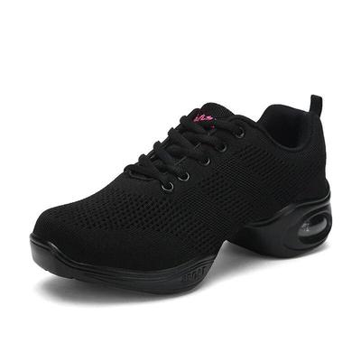 Leichte Beruf Tanzschuhe Frauen atmungsaktive Körbe moderne Jazz Casual Sneakers Damen rutschfeste Joggingschuhe mit mittlerem Absatz