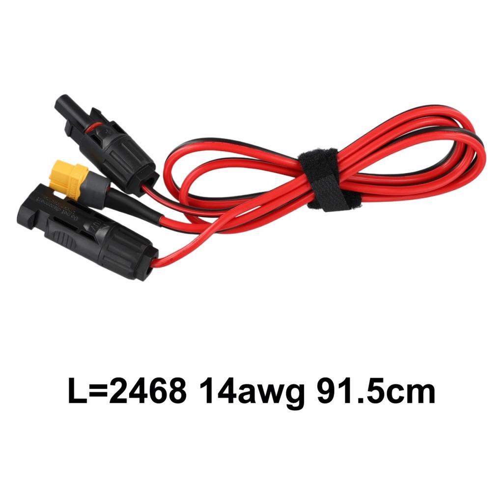 Solar Panels Cable To Connector for Portable Power and Charging Use