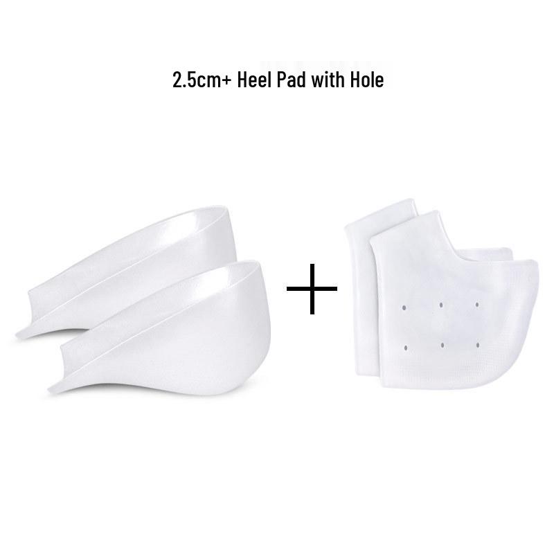 Silicone Invisible Height-Boosting Shock-Absorbing Heel Pads for Socks