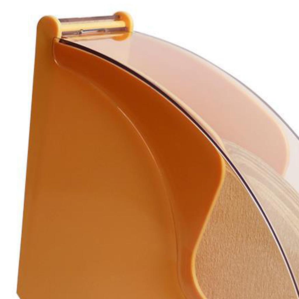 Kaffee-Filterhalter aus Acryl mit Deckel Fächerförmige Filterpapier Staubdichte Aufbewahrungsbox Spenderbehälter Gelb