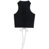 Cnyishi Street Sexy Sexy Chest Hollow out Strap Vest Stitching Lace Design Trendy Inner Wear Blouse