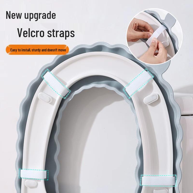 Wasserdichter Universal-Toilettensitzkissen mit Bändern - Vier Jahreszeiten Nutzung (Ausgabe 2024)
