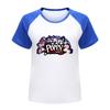 5633 Children Girls Lily Lovebraids Raglan Sleeves Cute Round Neck T-Shirt