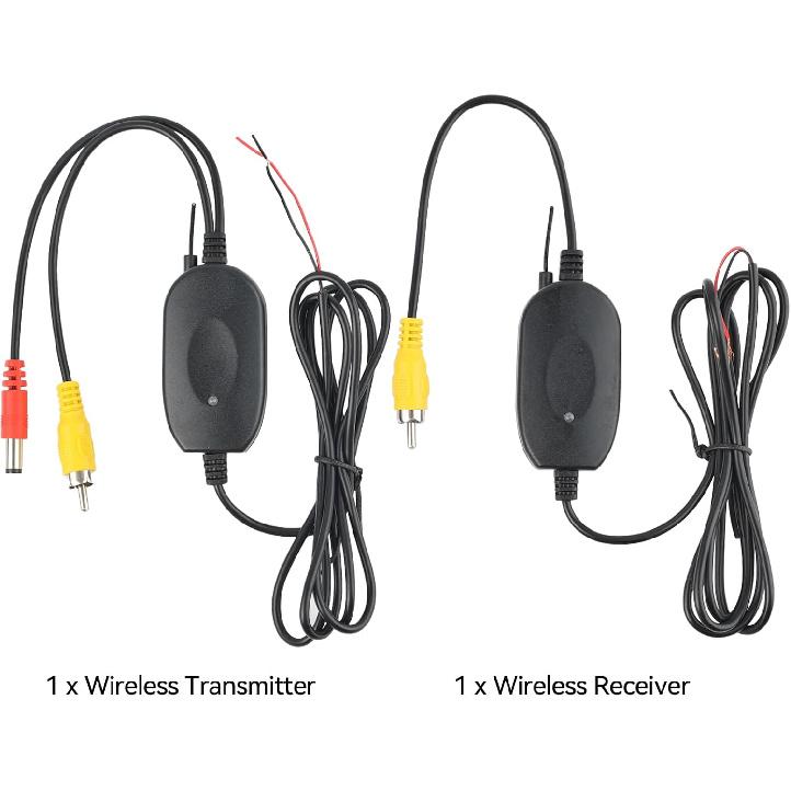 2.4Ghz Wireless Video Vehicle Transmitter Receiver for Car Rear View Vehicle Backup Camera DVD Monitor Screen Reverse Backup Rearview Cam