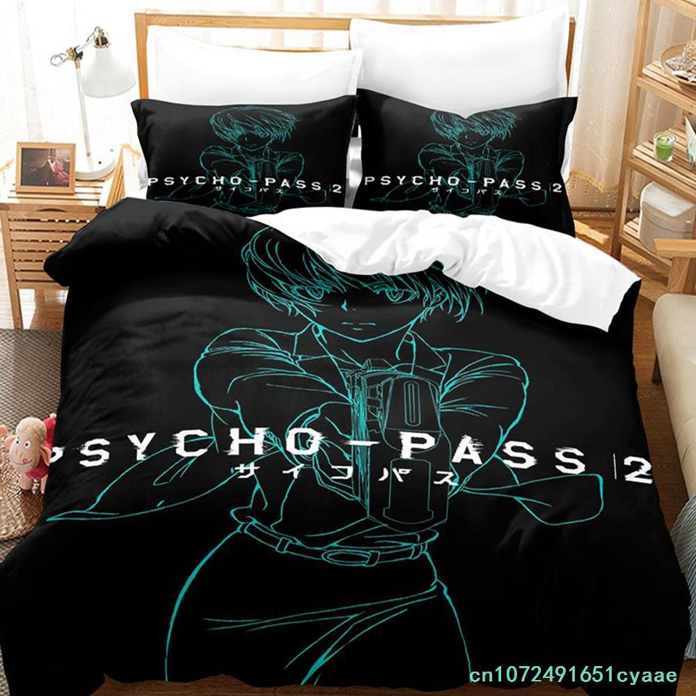 2023 Psycho Pass Bedding Set Single Twin Full Queen King Size Bed Set Adult Kid Bedroom Duvetcover Sets Anime Parure De Lit Bed
