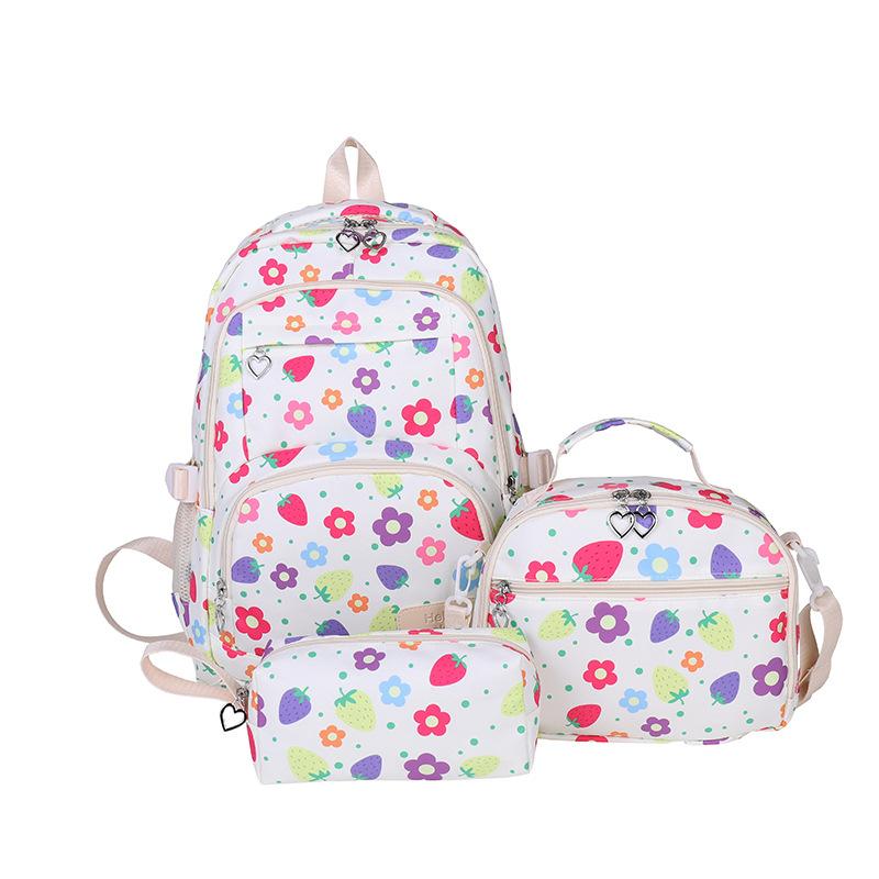 Schoolbag School Bag Female Elementary School Student Fashion Printed Backpack Large Capacity Junior High School Student College Style High School